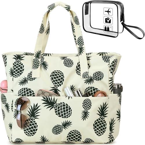 Produktbild Only-Bags.Store Grosse Strandtasche mit Reissverschluss Wasserdichte Damen-Umhängetasche Einkaufstasche Sandfest mit