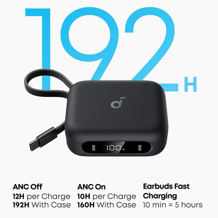 Actual product image Anker Soundcore P41i black / Wireless headphones / Microphone / BT 5.3 / IPX5 (ANC, 12 h, Wireless)