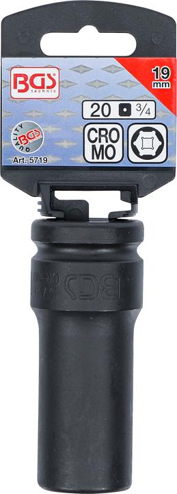 Produktbild BGS Kraft-Steckschlüssel-Einsatz Sechskant, tief Antrieb Innenvierkant 20 mm (3/4") SW 19 mm (19 mm)