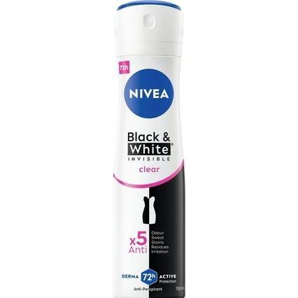 NIVEA Antiperspirant Sprayack & White Invisible Pure 150 ml (Spray, 150 ml) (41461647)