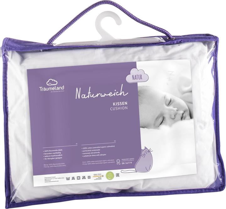 Image du produit Träumeland Oreiller pour bébé naturel et doux (35 x 40 cm)
