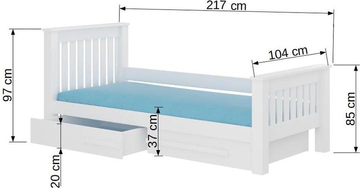 Produktbild ADRK Furniture Bett CARMEL 200x90 (200 x 90 cm)