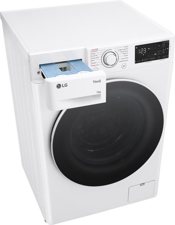 Actual product image LG F4R3710NSWW Washing machine 10 kg AI DD, Class A-10%, 1400 rpm, Auto-dosing, Wi-Fi (10 kg, Left)
