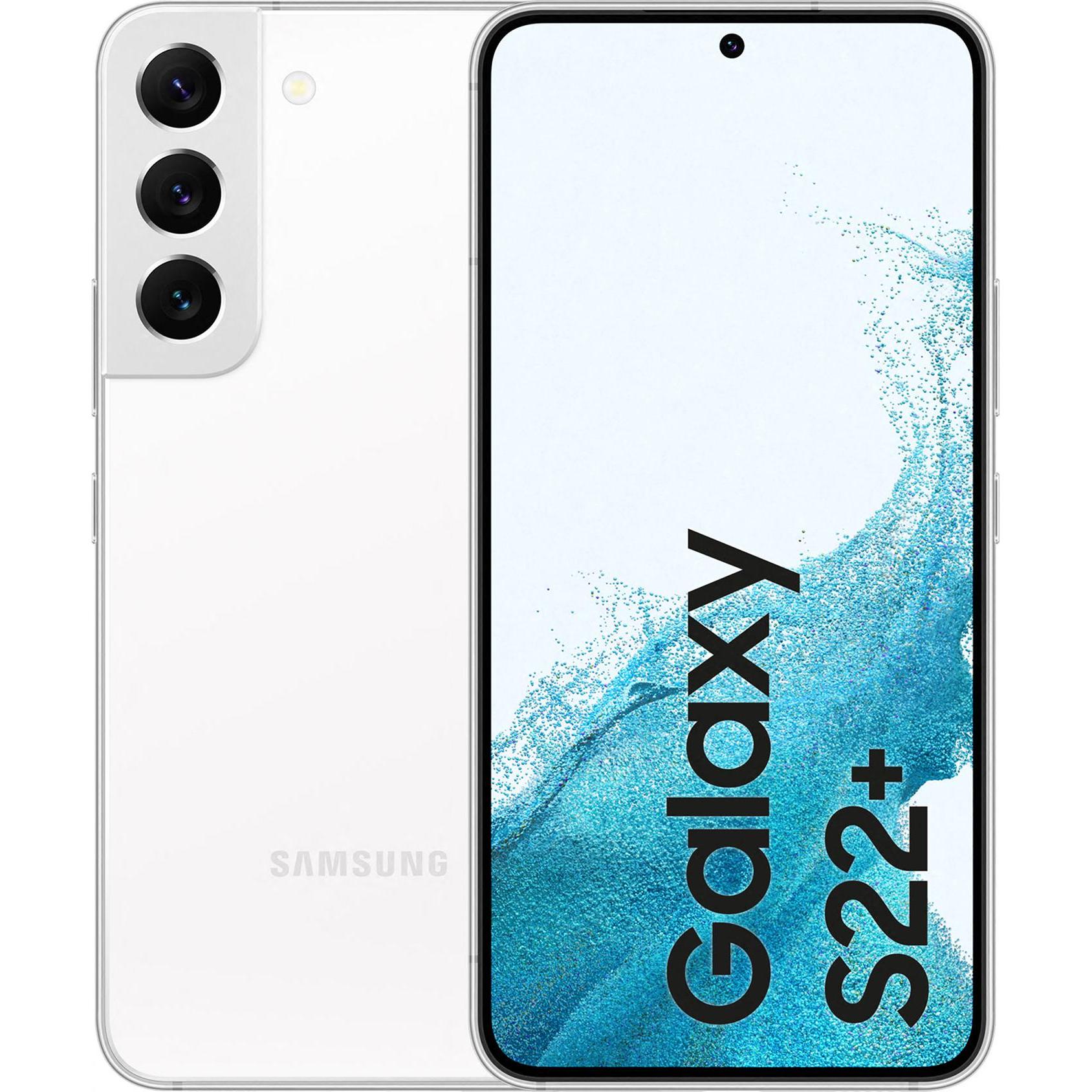 Samsung Galaxy S22+ (128 GB, Phantom White, 6.60", Dual SIM, 50 Mpx, 5G), Smartphone, Weiss