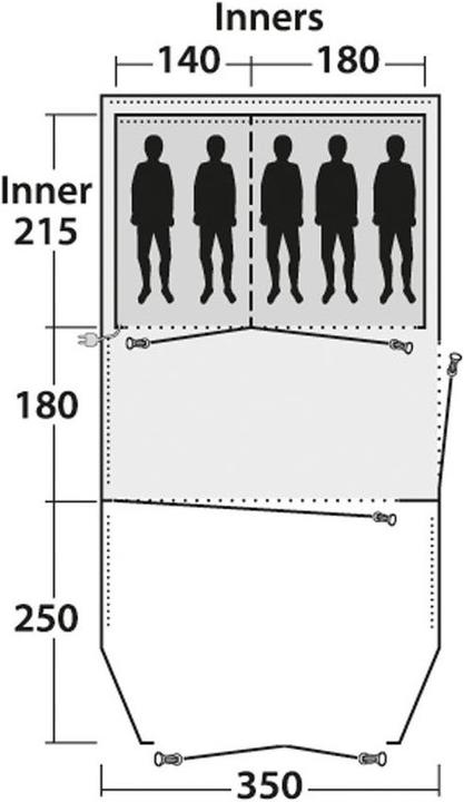 Produktbild Outwell Stone Lake 5ATC Tent (Tunnelzelt, 34.40 kg, 5 Personen)
