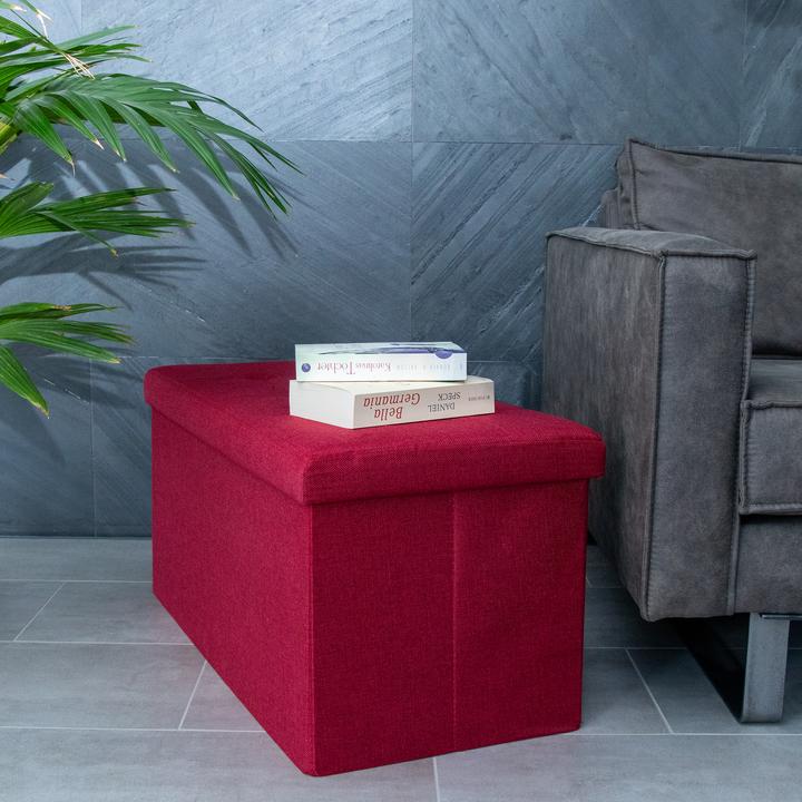 Actual product image Intirilife Bench 76x38x38 cm in CHERRY RED (76 cm)