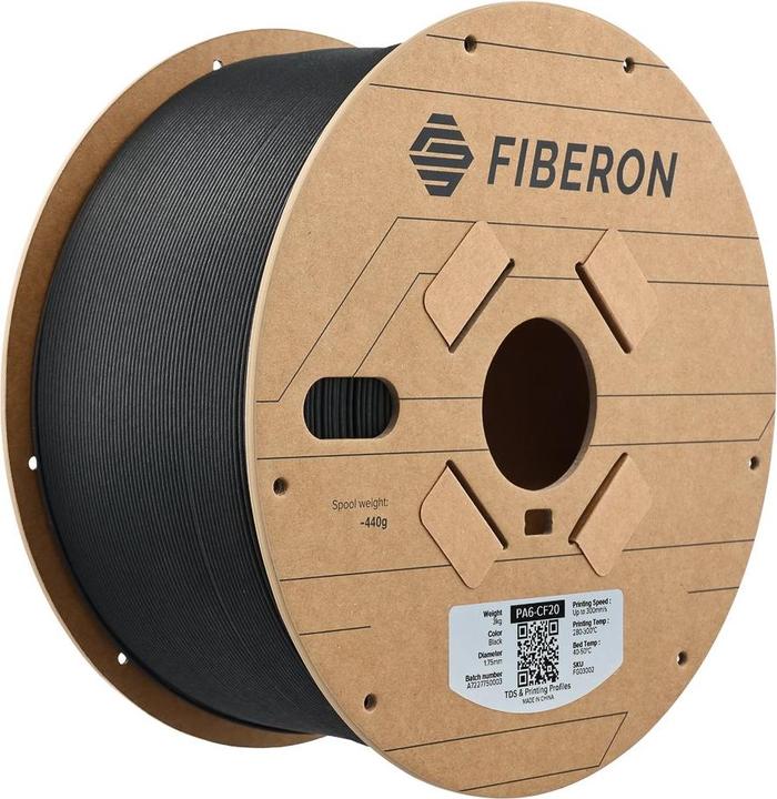 Produktbild Polymaker PA6-CF20 1,75mm BLACK 3kg (1.75 mm, 3000 g, Schwarz)