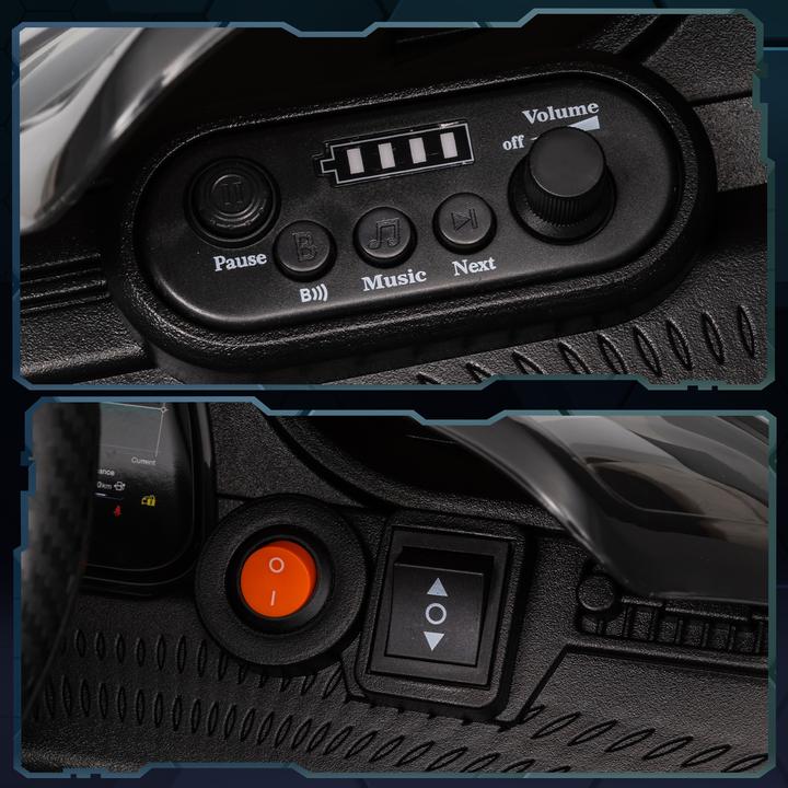 Actual product image Aiyaplay Kinder Elektroauto Kunststoff, Metall Grau (12 V)