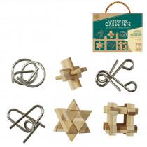 Mister Gadget koffer mit kopfbrechern aus holz und metall x6