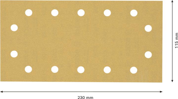 Produktbild Bosch Professional Zubehör EXPERT C470 Schleifpapier mit 14 Löchern für Schwingschleifer, 115 x 230 mm, G 180, 10-tlg. (180)