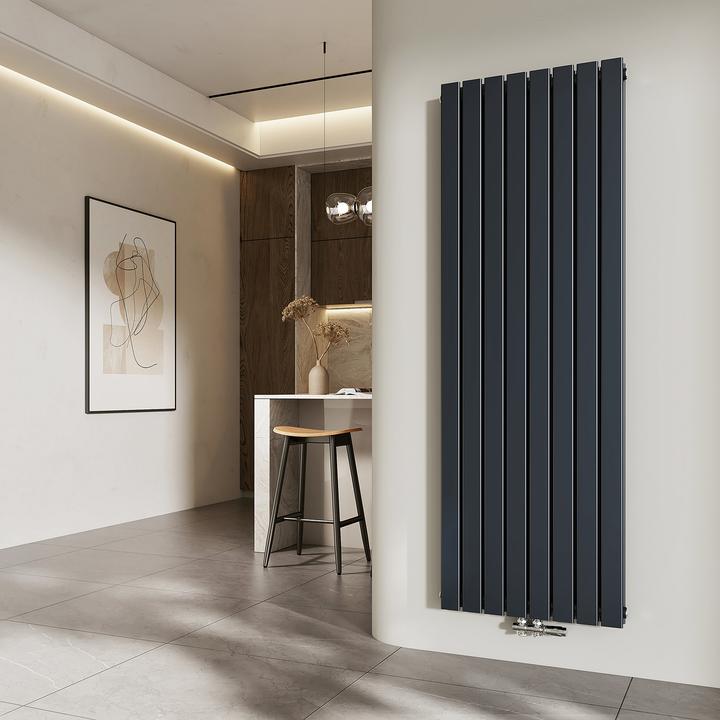 Produktbild Emke Heizkörper, Flachheizkörper mit Zentralanschluss, Anthrazit 180x61cm 2227W Doppellagig (2227 W)