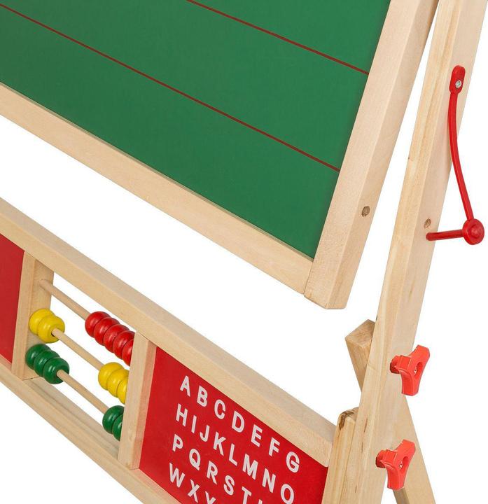 Image du produit Idena Tableau d'affichage magnétique 2 faces avec étagère blanc/vert 76x38x118cm