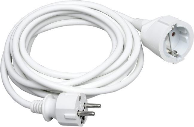 Image du produit Kopp 143301011. couleur du produit : blanc, couleur du câble : blanc. Intensité (maximum) : 16 A. (5 m, CEE 7/4)