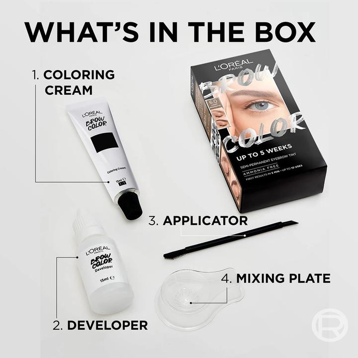 Produktbild L'Oréal Paris L'Oreal Brow Tint Henna Eyebrow 5.0 Brunette 15Ml (5.0 Brunette)