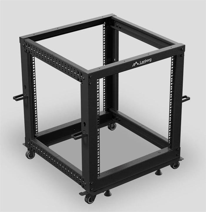 Actual product image Lanberg OPEN RACK 19 12U 600X600-1100 REGULOWANY CZARNY (12 RU, 19 inch rack)