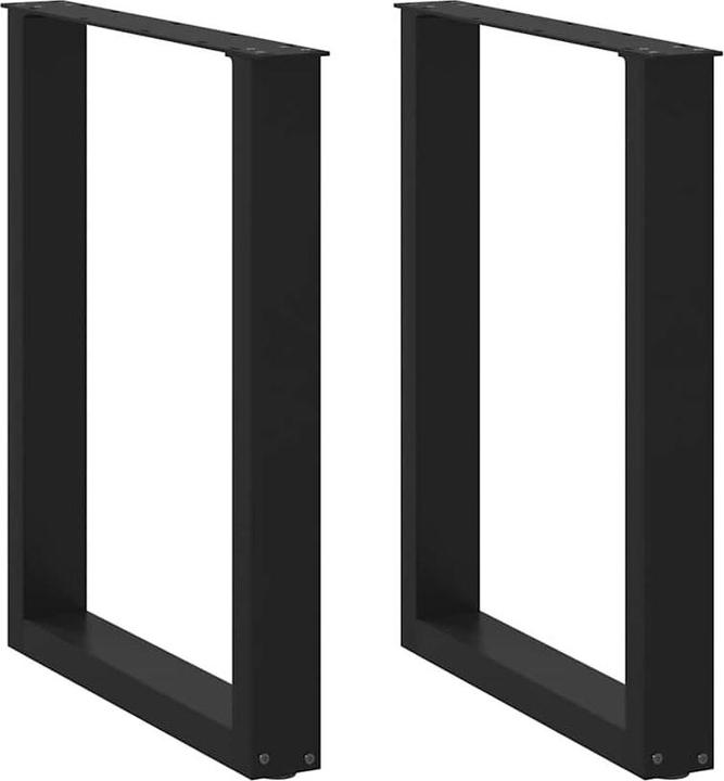 Immagine prodotto vidaXL Gambe del tavolino a U 2 pezzi nero 60x(72-73) cm gamba del tavolo in acciaio