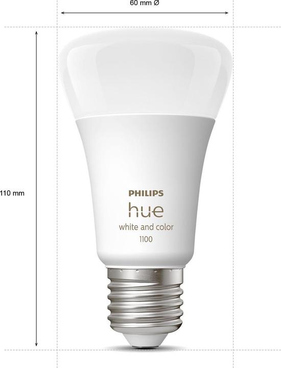 Actual product image Philips Hue White & Color Ambiance BT starter kit (E27, 806 lm, 2 x)