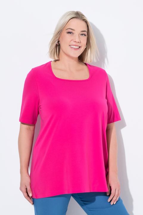 Produktbild Ulla Popken T-Shirt, A-Linie, Carré-Ausschnitt, Halbarm (58)