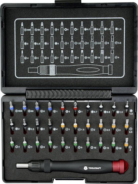 Toolcraft Bit set 31 pieces 809204 Schlit (Allen screw)