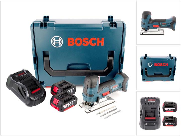 Bosch Professional Bosch GST 18 V-LI S Battery Jigsaw 18V + 2x Battery 3.0Ah + Charger + L-Boxx