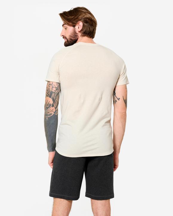 Produktbild Kimjaly Yoga T-Shirt Herren weich - leinenbeige (XXL)