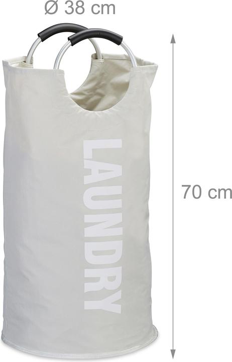 Actual product image Relaxdays Folding Laundry Hamper with Handles (60 l)