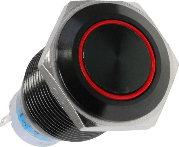 Lamptron compatible Vandalismustaster 19mm - Blackline - red