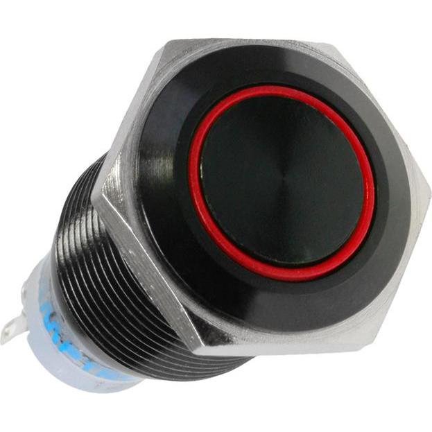 Lamptron compatible Vandalismustaster 19mm - Blackline - red, Taster + Schalter, Schwarz