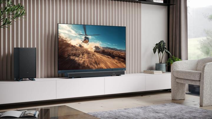 Image du produit Sharp Speakers HT-SBW53121(BK) Q 3.1.2 Dolby Atmos/ DTS:X Soundbar with Wireless Subwoofer, Black | (182 W, 3.1.2 Canal)