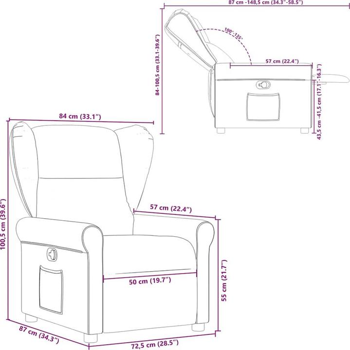 Actual product image vidaXL Relaxsessel