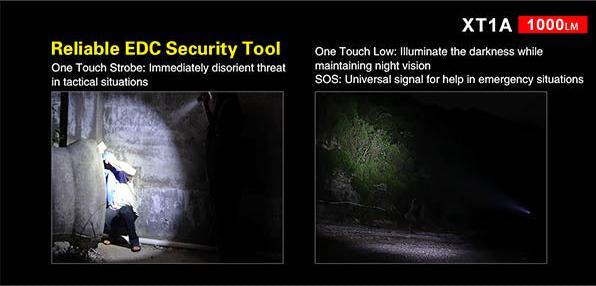 Actual product image Klarus XT1A, 1'000 Lumen (10.77 cm, 1000 lm)