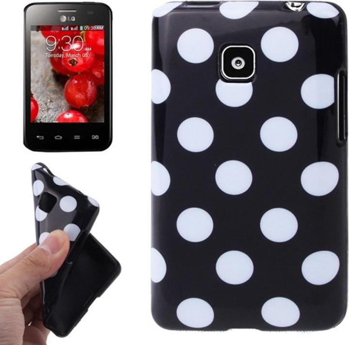 Produktbild König Design Schutzhülle TPU Punkte Case für Handy LG Optimus L3 II / E430 (Optimus L3)