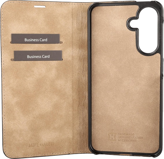 Produktbild Mike Galeli Book-Cover Echtleder Marc black (Samsung Galaxy A56)