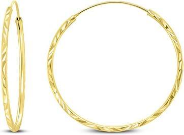 Produktbild Brilio Silver - Cut gold plated hoop earrings EA01Y - Diameter: 1.5 cm