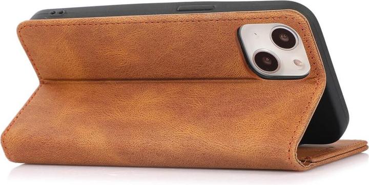 Produktbild Cover-Discount iPhone 15 Plus - Vintage Flip Case Hülle braun (Apple iPhone 15 Plus)