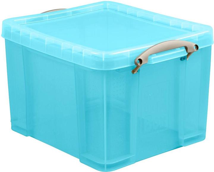 Actual product image Really Useful Box Box Really useful Boxes, plastic, transparent aqua, various sizes. (48 x 39 x 31 cm, 35 l)