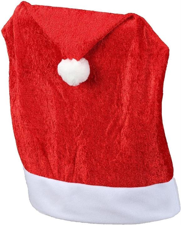 Actual product image Novaliv Christmas Chair Covers Set of 2 I Velvet I Red I Father Christmas Hat I Chair Cover Christmas
