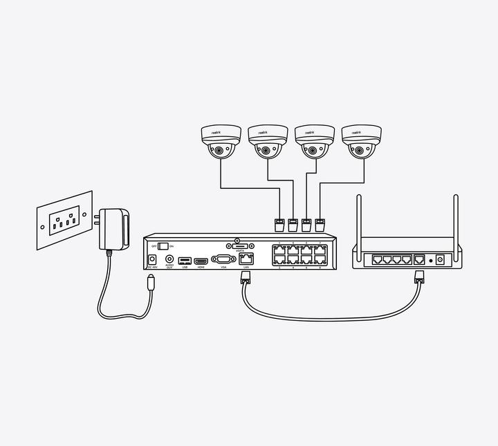Image du produit Reolink NVS16- 8MD8 Système de sécurité 8 caméras (3840 x 2160 pixels)