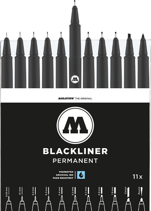 Produktbild Molotow Blackliner Complete Set (Schwarz, 11 x)