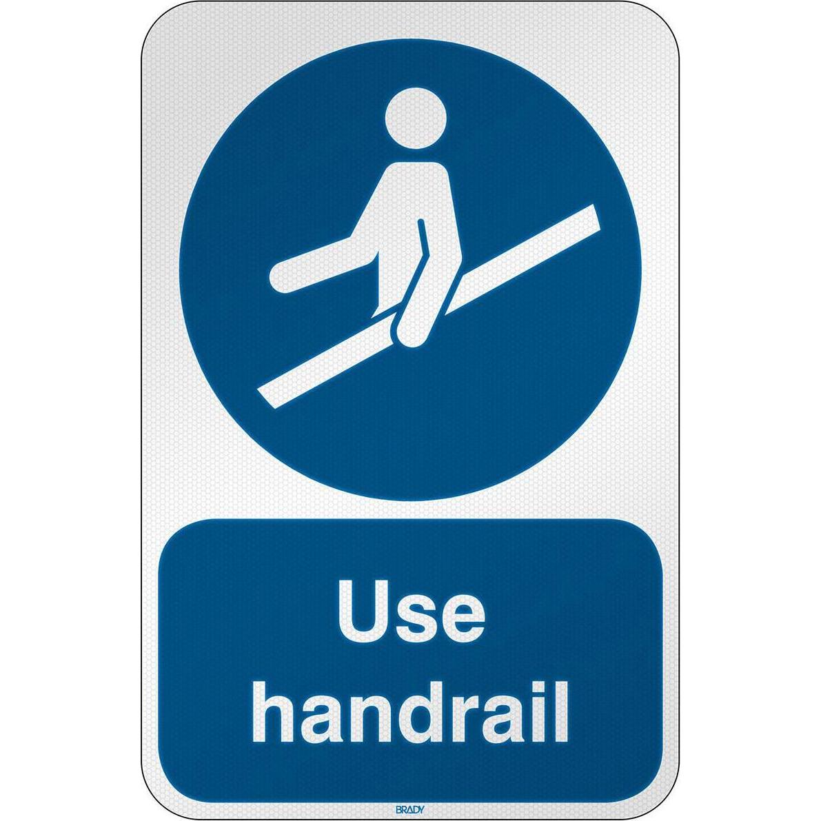 Brady, Sicherheitskennzeichnung, ISO Safety Sign - Use handrail