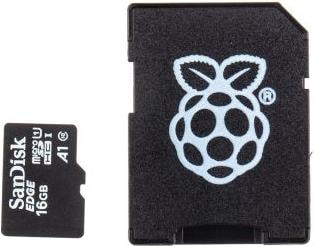 Image du produit Raspberry Pi Carte MicroSD de 16 Go avec noobs (16 Go, microSD)