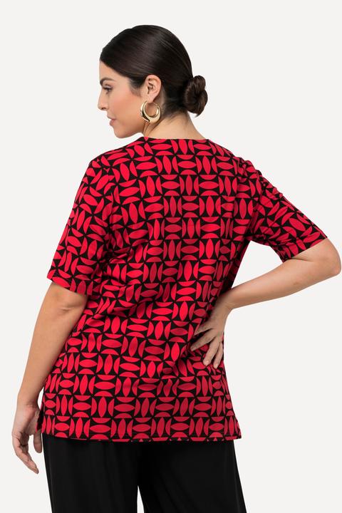 Produktbild Ulla Popken T-Shirt, grafischer Druck, Tunika-Ausschnitt, Halbarm (46, 48)