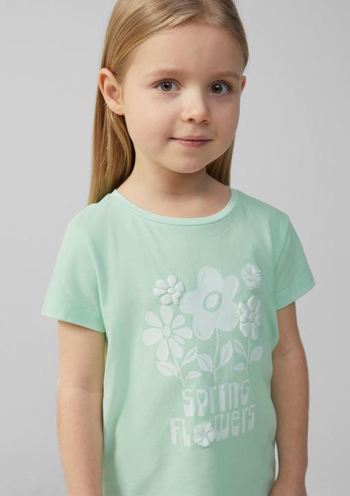 Produktbild S.Oliver T-Shirt T-Shirt mit Glitzerprint und Applikation im Loose Fit (116, 122)