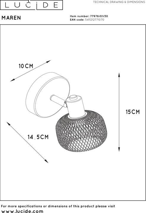 Image du produit Lucide Maren (E14)
