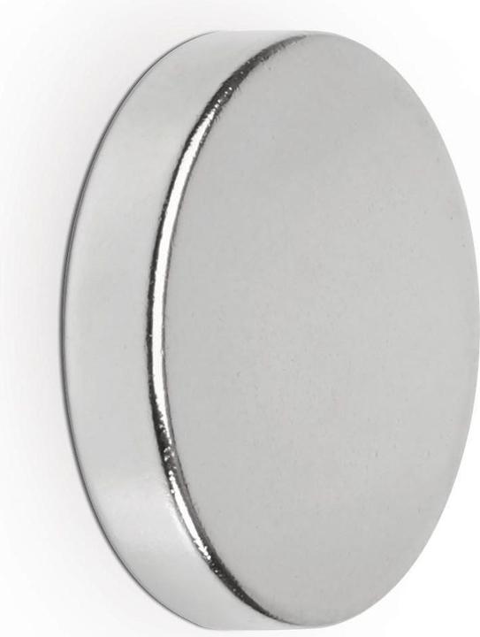 Actual product image Maul Neodymium disc magnet, 15 mm, adhesive force: 3.2 kg, silver (10 x)