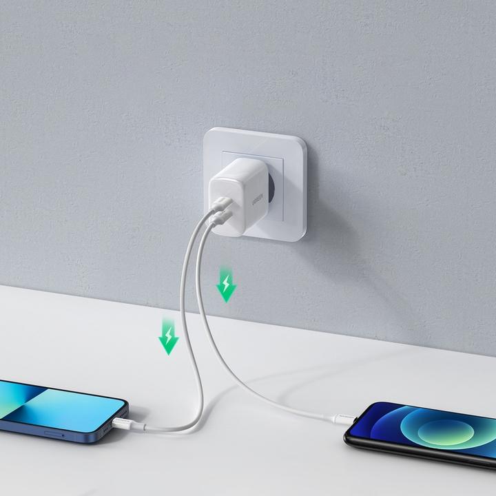 Image du produit Ugreen Chargeur mural USB-C+USB-C 40W PD UE (40 W, 2 ports)