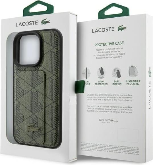 Immagine prodotto Lacoste LCHCP16XGSPBSB iPhone 16 Pro Max 6,9" khaki hardcase Grip Stand Mono (Apple iPhone 16 Pro Max)