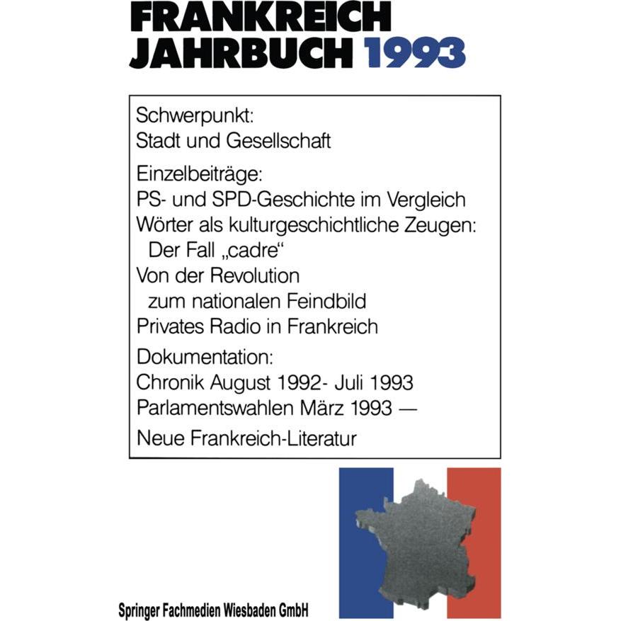Frankreich-Jahrbuch 1993, Fachbücher von Kenneth A. Loparo