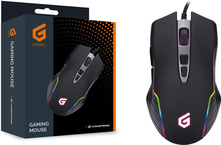 Actual product image Conceptronic Gaming USB mouse, 7200 DPI, IC sensor,DJEBBEL03B (Cable)