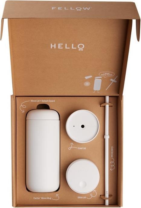 Image du produit Fellow Carter Zes Kubek+3 nakrętki Biały mat 473ml (0.47 l)